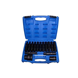 "Ključevi nasadni udarni  kovani sa adapterima na 1"" i 3/4"" u plastičnom koferu 3/4"" 16/1 JBM"